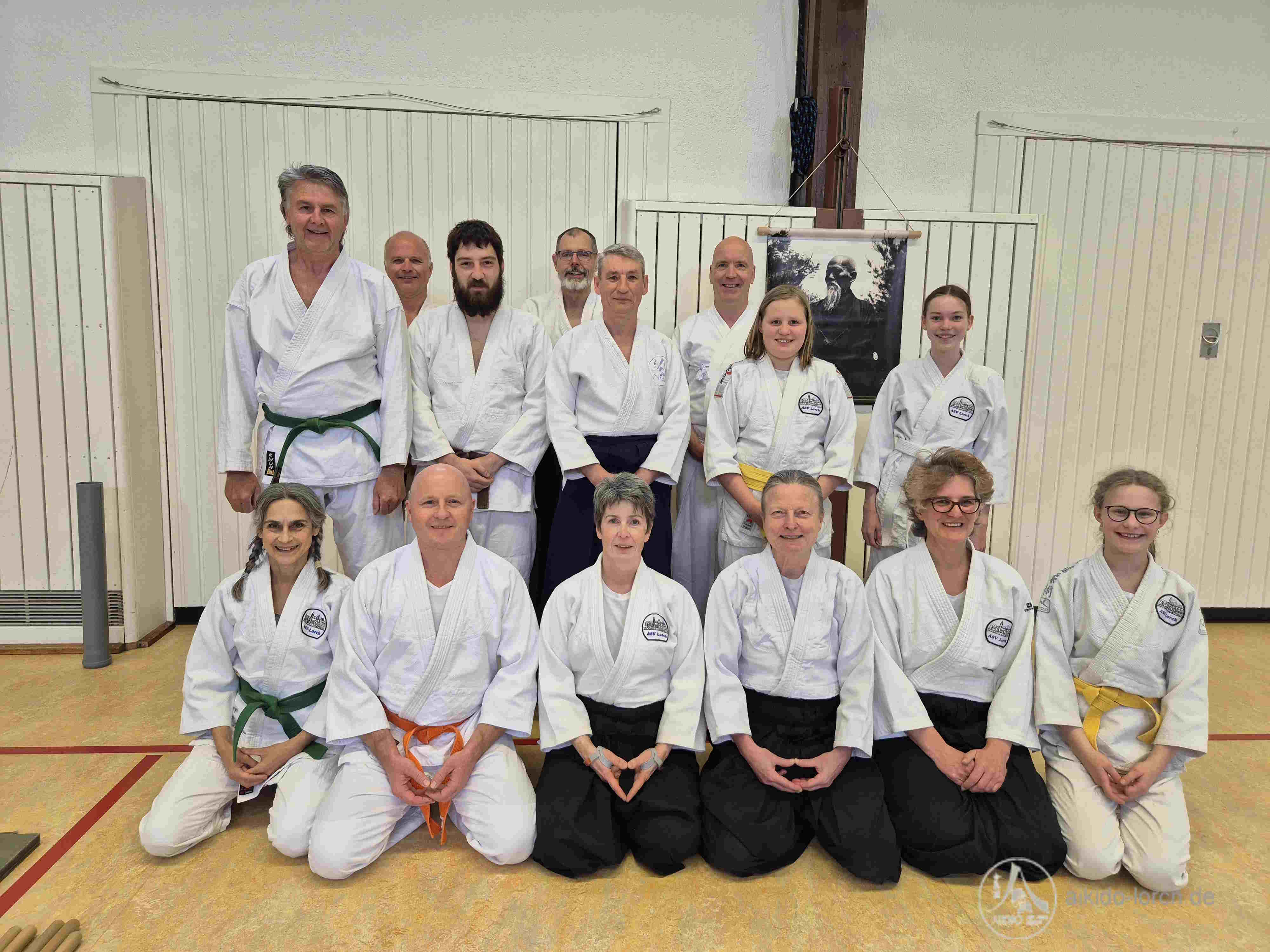 Die Aikido-Gruppe beim Trikottag
